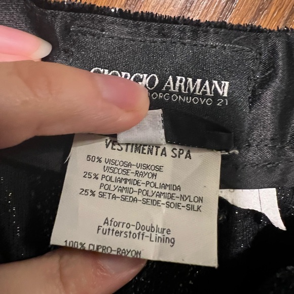Vintage Giorgio Armani glitter velvet pants - Picture 6 of 6